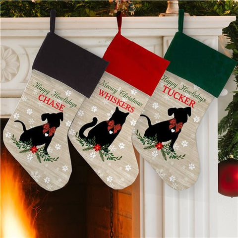 Personalized Pet Silhouette Stocking