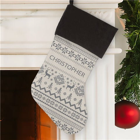 Personalized Ugly Sweater Stocking