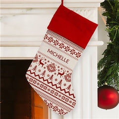 Personalized Ugly Sweater Stocking