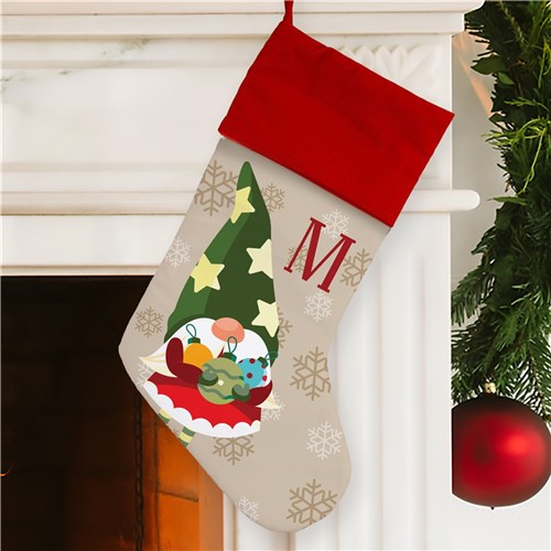 Personalized Gnome Christmas Stocking