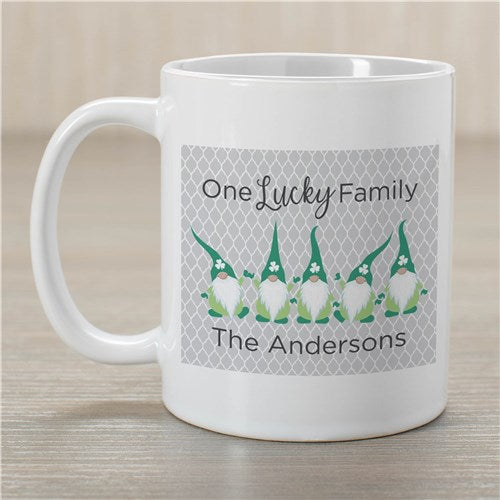 Lucky Gnome Family Personalized Mug