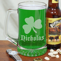 Shamrock Personalized Beer Mug