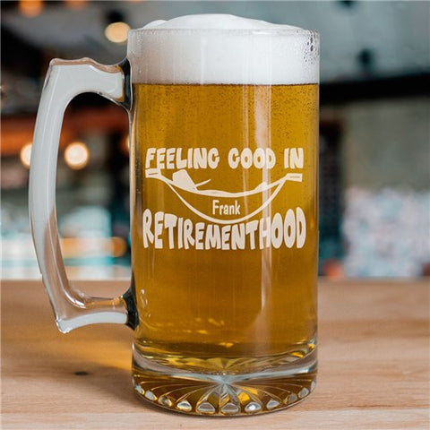 Retirement Engraved Beer Mug