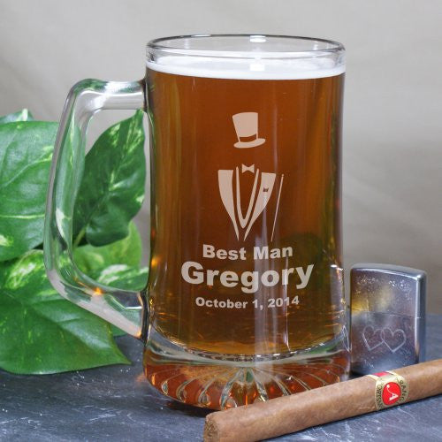 Groomsman Engraved Beer Mug