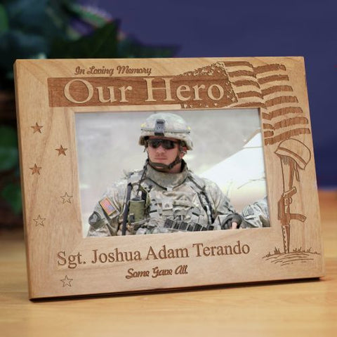 Engraved Military Memorial Picture Frame