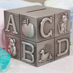 Engraved Baby Block Bank