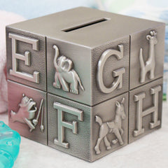 Engraved Baby Block Bank