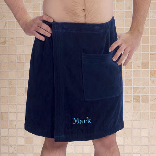 Embroidered Men's Bath Wrap