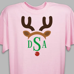 Adult's Monogrammed Reindeer T-Shirt