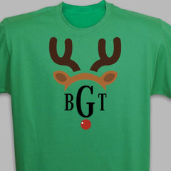 Adult's Monogrammed Reindeer T-Shirt