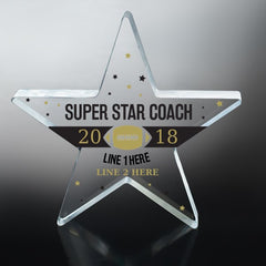 Super Star Coach Acrylic Star