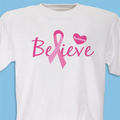 Believe Breast Cancer Awareness T-Shirt
