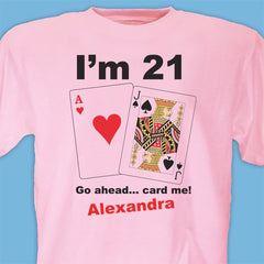 Card Me Personalized 21st Birthday T-Shirt