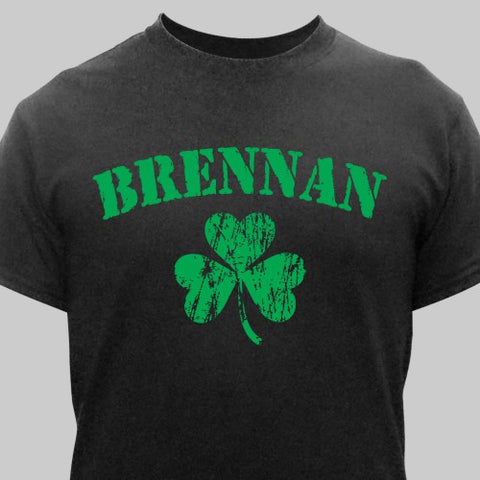 Personalized Irish Shamrock Child's T-Shirt- 3 colors