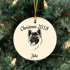 Custom Akita Christmas Ornament