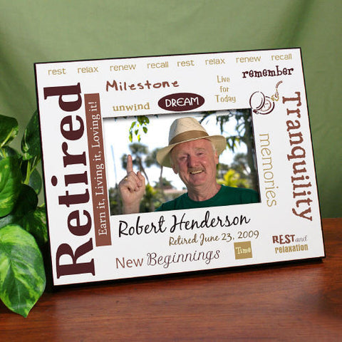 Retirement Rest and Relaxation Personalized Picture Frame