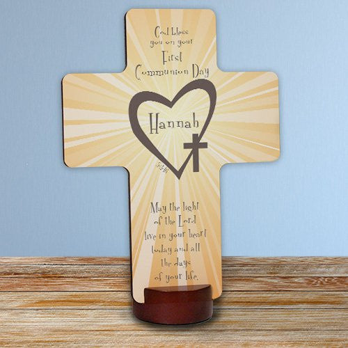 First Communion Personalized Cross