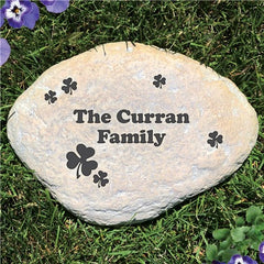 Personalized Irish Clover Garden Stone