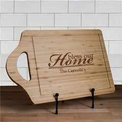 Bless Our Home Personalized Bamboo Cutting Board