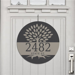 Family Tree Address House Sign