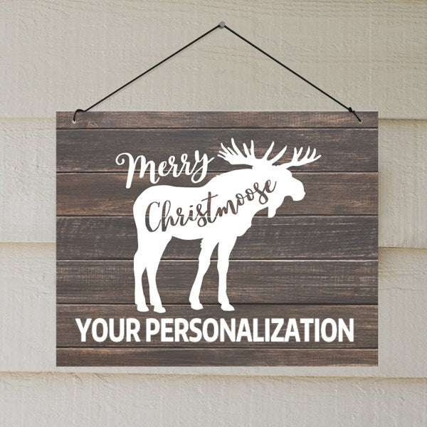 Personalized Christmoose Sign