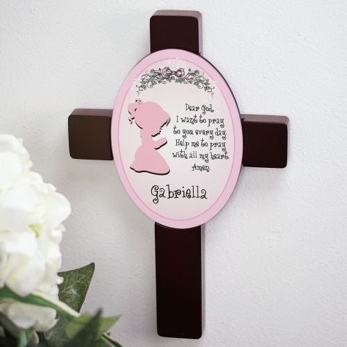 Girl's Prayer Personalized Cross