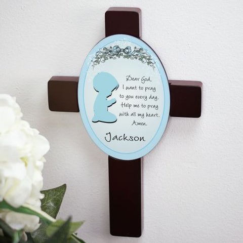 Boy's Prayer Personalized Cross