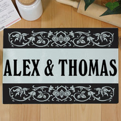 Couple's Names Glass Cutting Board