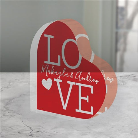 LOVE Personalized Heart Shaped Keepsake