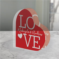 LOVE Personalized Heart Shaped Keepsake