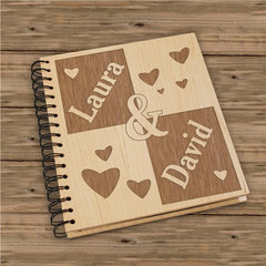 Couple's Names Wood Photo Album