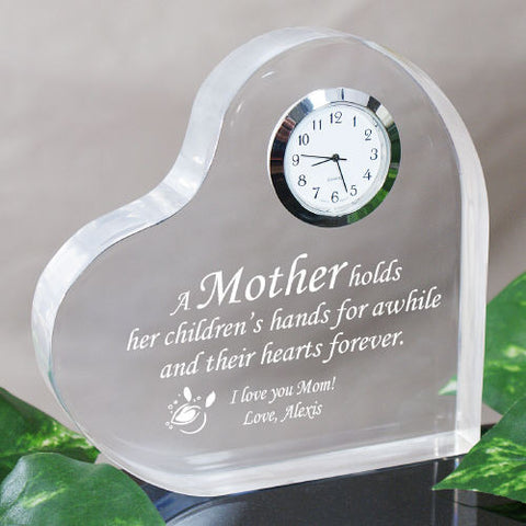 Mother Engraved Keepsake Clock