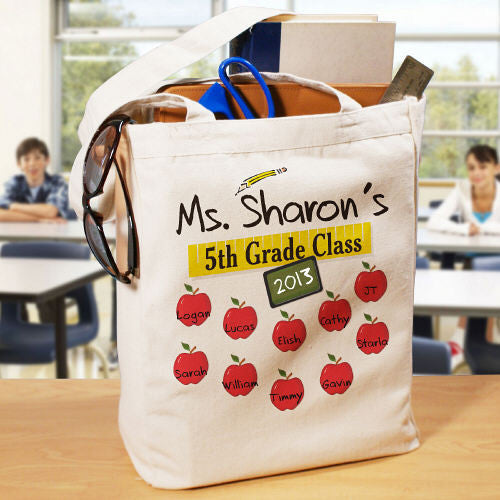 Teachers Class Personalized Canvas Tote Bag