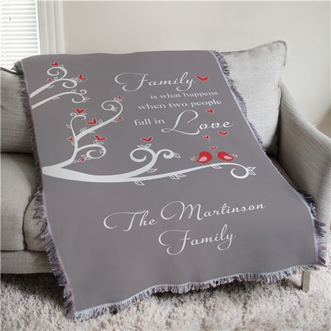 Personalized Family Woven Throw