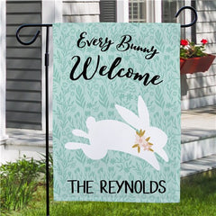 Personalized Every Bunny Welcome Flag