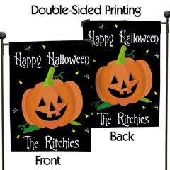 Smiling Pumpkin Garden Flag