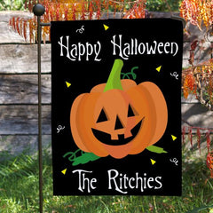 Smiling Pumpkin Garden Flag