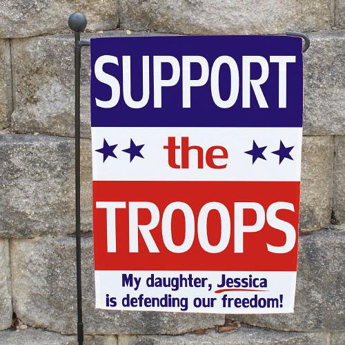 Support Our Troops Garden Flag