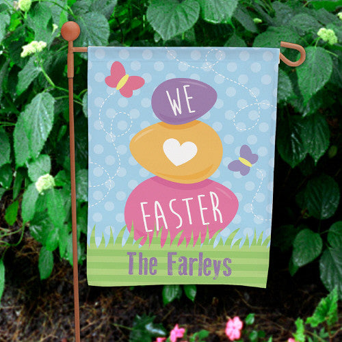 Easter Eggs Personalized Garden Flag