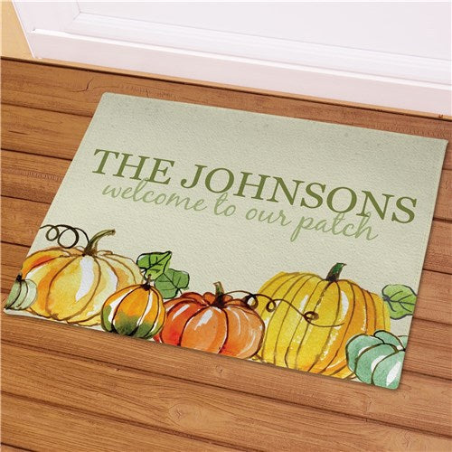 Pumpkin Patch Personalized Welcome Mat