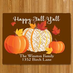 Personalized Happy Fall Y'all Doormat