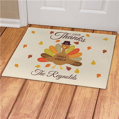 Personalized Thanksgiving Welcome Mat