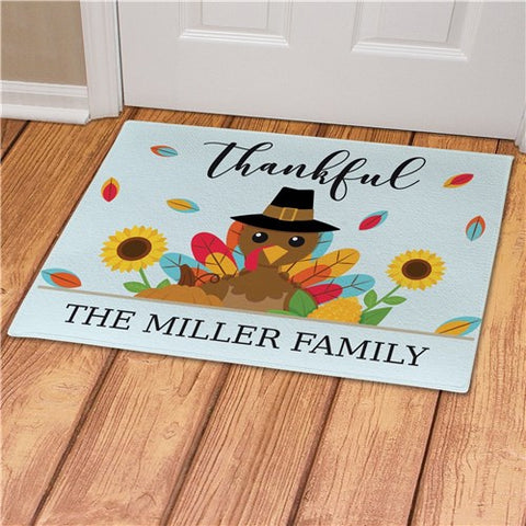 Thankful Turkey Custom Doormat