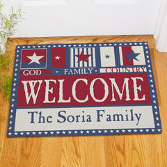 American Pride Personalized Doormat