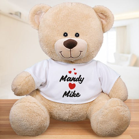 Hearts Personalized Teddy Bear- 3 sizes