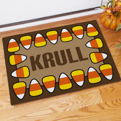 Candy Corn Personalized Doormat