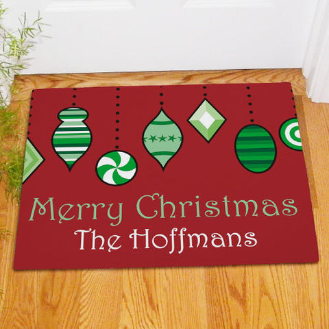 Merry Christmas Ornaments Doormat