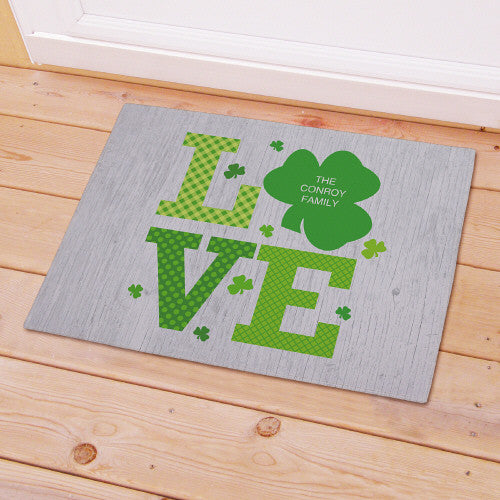 Shamrock Love Welcome Mat