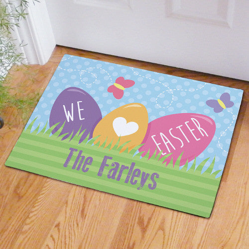 Easter Eggs Personalized Doormat