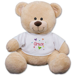Personalized Hearts Teddy Bear
